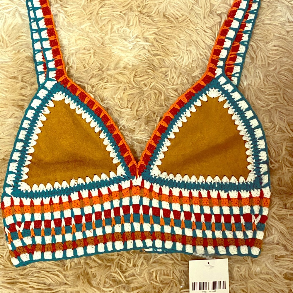 Colorful crop top perfect for warm, summer weather